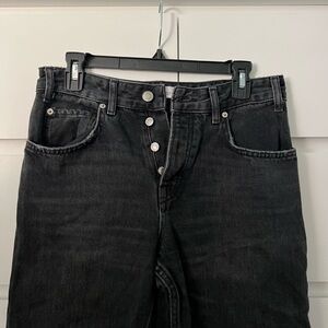 ZARA black straight leg jeans